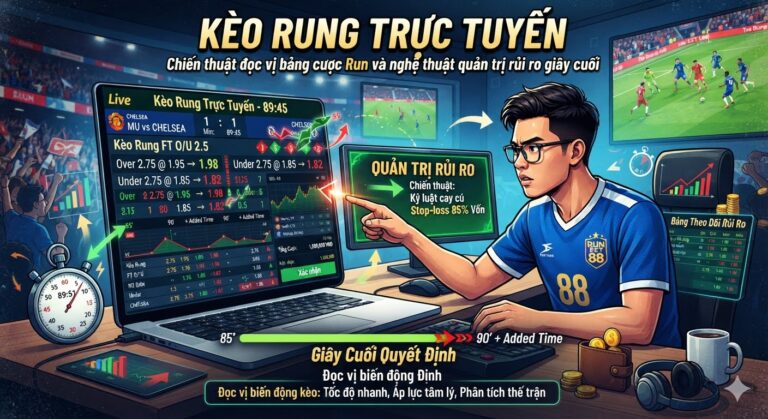 Kèo rung trực tuyến: Chiến thuật đọc vị bảng cược Run và nghệ thuật quản trị rủi ro giây cuối